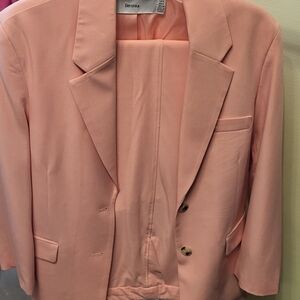 Bershka Women Pink Blazer Set Size M